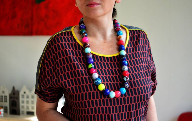 Farbenfrohe Perlenkette, Extravaganter Stil von IKKX