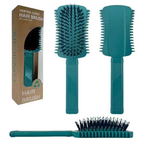 2025 Verbesserte Curly Hair Brush,haarbürste locken,Vielseitig Lockenbürste,Curl Defining Brush,Locken Bürste für Frauen lockiges Haar,Haarpflege (Grün) von IKOPFLN