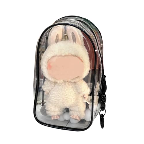 IKOPFLN 1 Stück Kinderwagentasche + Schlüsselanhänger Große Scheune (Schwarz) Klar Plüschtier Schutzhülle, Display-Tasche, Mini Portable Acryl-Box. von IKOPFLN