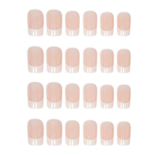 IKOPFLN 24 Stück Nagelfolie Rosa Creme Gel Nail Nagelfolien Selbstklebend Nail Sticker Uv Härtend Dekoration Nageldesign Zubehör von IKOPFLN