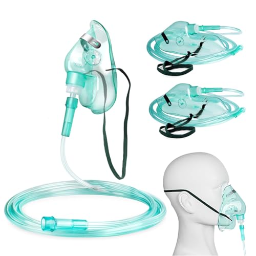 IKOPFLN 3 Stück Sauerstoffmaske für nhalationsgerät, Kompressorvernebler inhaliergeräte für erwachsene, für Erwachsene und Kinder bei Erkältungen inhalator vernebler von IKOPFLN
