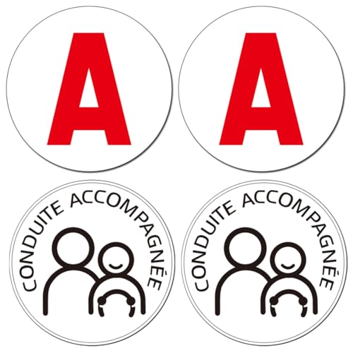 IKOPFLN 4 Stück Magnetische Autoaufkleber, Begleitendes Fahren mit Magnet, magnetische Autoaufkleber für junge Fahrer von IKOPFLN