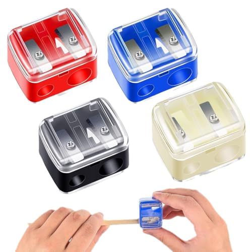 IKOPFLN 4 Stück Makeup Sharpener Anspitzer - spitzer dicke und dünne stifte - Spitzer für Kajalstifte - Kosmetikspitzer für Augenbrauenstift, Lippenkonturenstift, Eyeliner von IKOPFLN