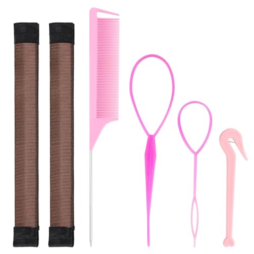 IKOPFLN 6-teiliges Haarstyling-Set für Frauen und Mädchen, Haarstyling-Hilfsmittel, Dutt-Maker, Flechtwerkzeuge, Zubehör für Frauen und Mädchen, DIY-Haarstyling von IKOPFLN