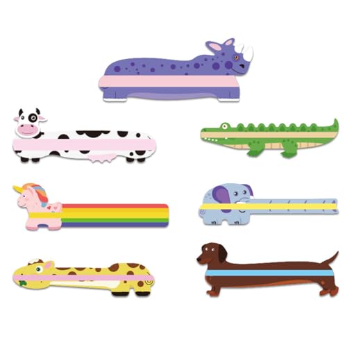 IKOPFLN 7 Stück leselineal lesehilfe kinder lesepfeil lesezeichen kinder dyslexia overlay ruler dyslexia overlays geführte lesestreifen kinder, geschenke schulanfang einschulung geschenk von IKOPFLN