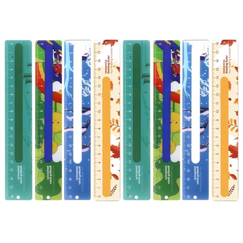 IKOPFLN 8 Stück leselineal lesehilfe kinder lesepfeil lesezeichen kinder dyslexia overlay ruler dyslexia overlays geführte lesestreifen kinder, geschenke schulanfang einschulung geschenk（A） von IKOPFLN