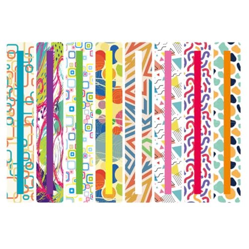 IKOPFLN 8 Stück leselineal lesehilfe kinder lesepfeil lesezeichen kinder dyslexia overlay ruler dyslexia overlays geführte lesestreifen kinder, geschenke schulanfang einschulung geschenk（B） von IKOPFLN