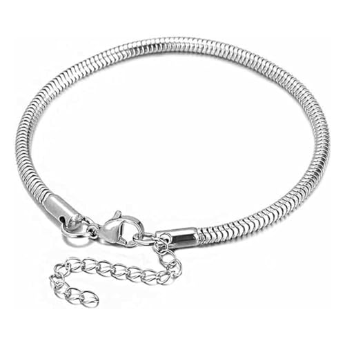 IKOPFLN Armband Damen Silber DIY Armband Armkette Charm Armband Damen Herren Silber Armband Schmuckgeschenke von IKOPFLN