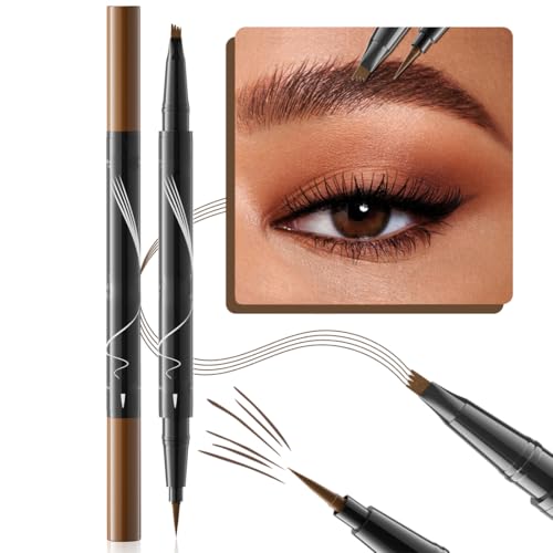 IKOPFLN Augenbrauenstift,Augenbrauenstift Wasserfest,2-In-1 Dual-Ended Microblading Augenbrauenstift,Wischfest Eyebrow Pencil Kann Leicht Natürliche Augenbrauenfarbe von IKOPFLN