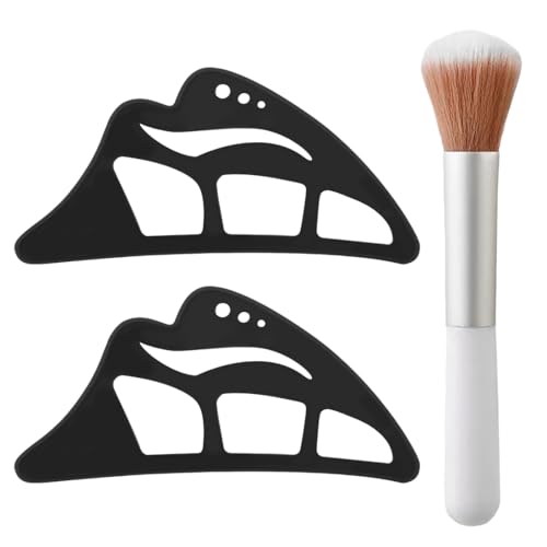 IKOPFLN Lidschatten schablone,3 Stück lidschatten-werkzeuge,lidschatten applikator,2025 Neue augenbrauen schablone,Augen-Make-up-Hilfe mit Make-up-Pinsel,eyeliner schablone für anfänger,Verbesserter von IKOPFLN