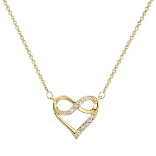 IKOPFLN Silber Kette Damen Verstellbare Halskette Verlängerungskette Valentinstag Anhänger Herz Halskette DamenMädchen Süßes Herz Offenes Herz Anhänger Herzkette von IKOPFLN