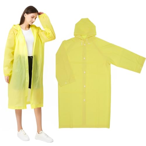 IKOPFLN Wiederverwendbarer Poncho, langer Unisex-Stil, tragbarer Regenmantel, wasserdicht und atmungsaktiv. Geeignet für Radfahren, Camping, Reisen, Wandern, Angeln, Konzerte, 2er-Pack von IKOPFLN
