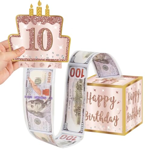 IKOPFLN überraschungsbox DIY Überraschungsbox Lustige Geldgeschenke Bietet Platz für 50 Blatt für Bargeld Geschenk Ziehen Geburtstag Enthält digitale Aufkleber von IKOPFLN