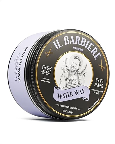 Il Barbiere® Water Wax Pomade Wasserbasiert 3er Set - Glänzendes Haarwachs, Starker Halt, Pomade Herren, Haarwachs Männer - Ohne Parabene, Silikonfrei - 3x 100ml von IL BARBIERE