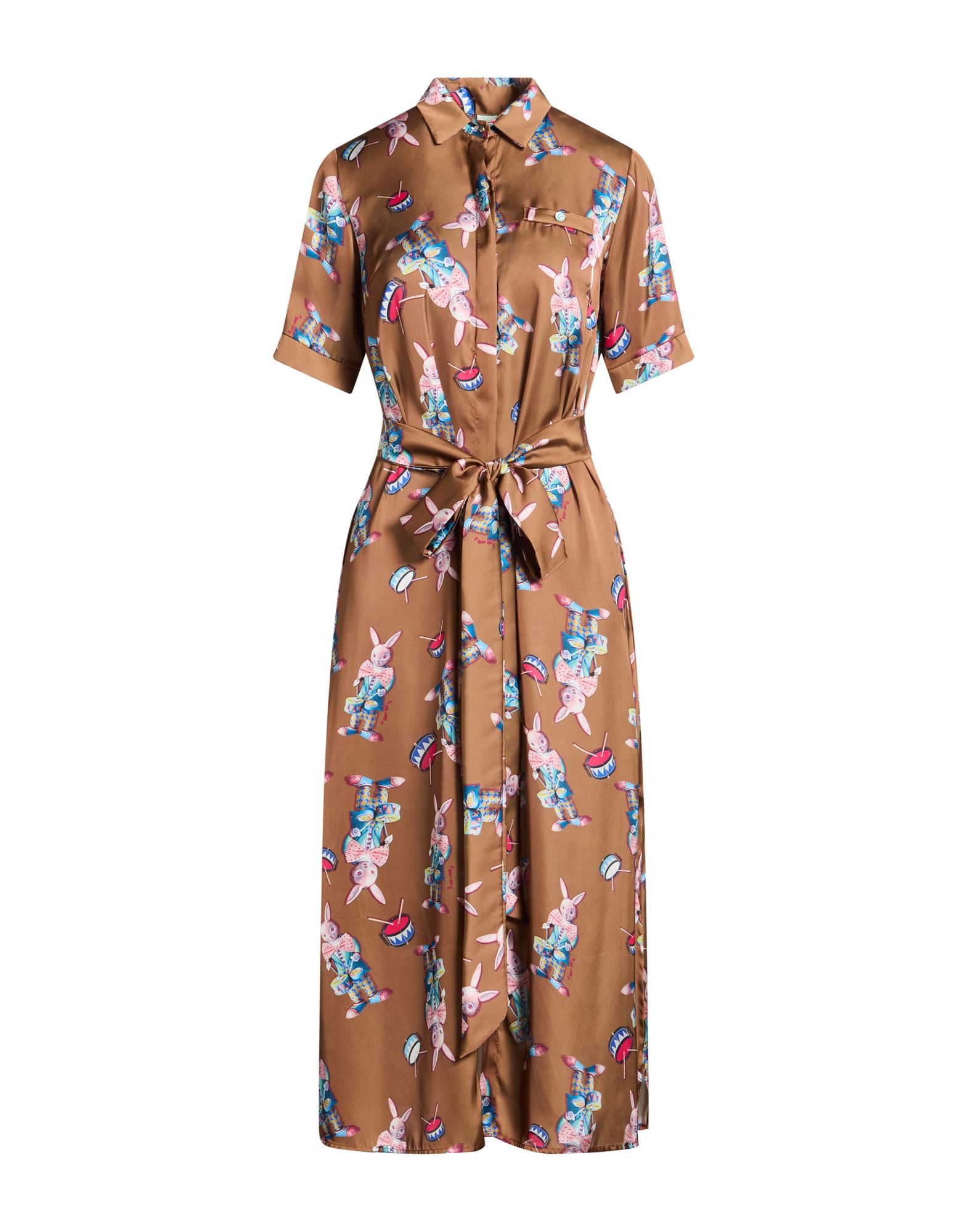 IL THE' DELLE 5 Midi-kleid Damen Braun von IL THE' DELLE 5