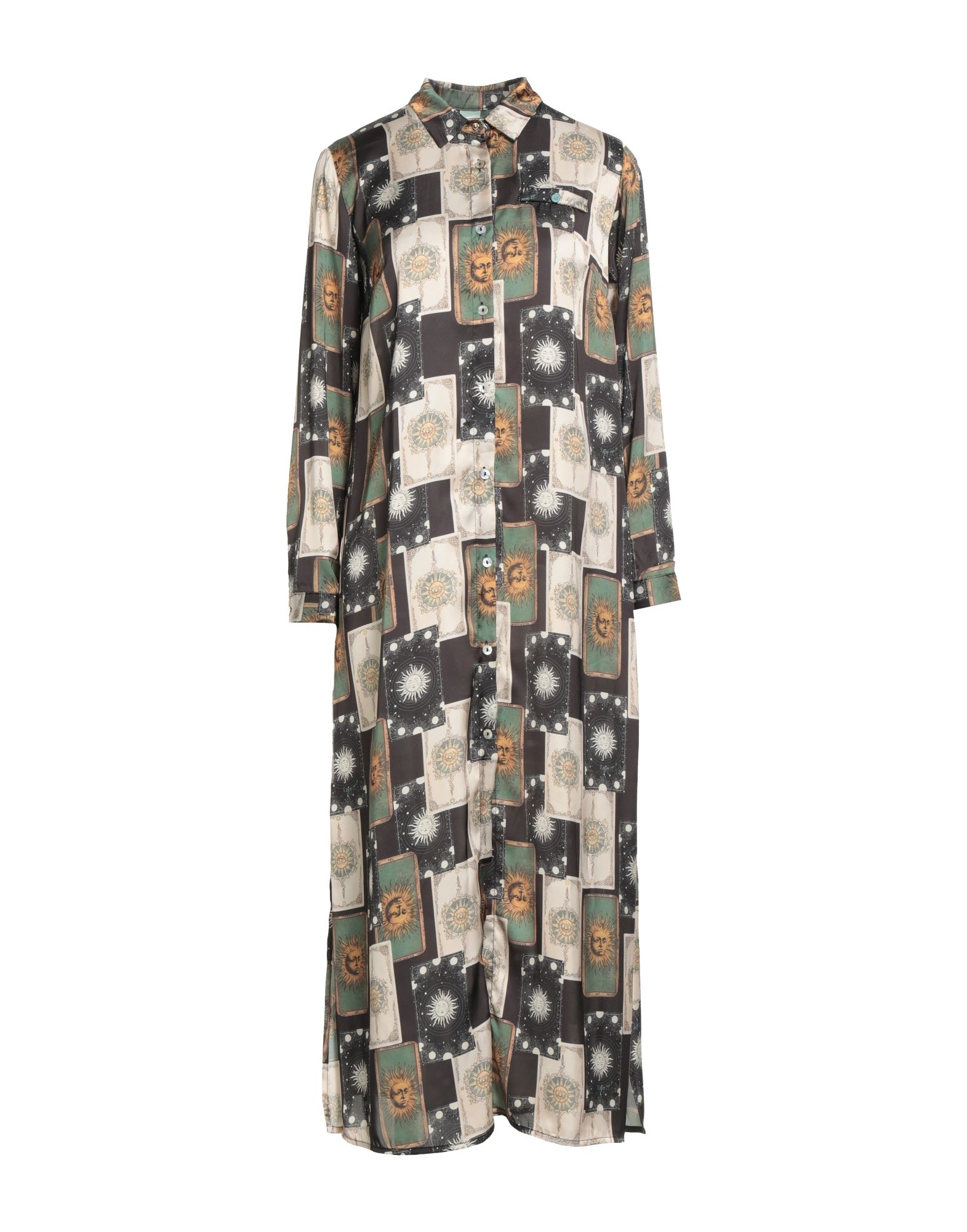 IL THE' DELLE 5 Midi-kleid Damen Militärgrün IL THE' DELLE 5 Midi-kleid Damen Militärgrün von IL THE' DELLE 5