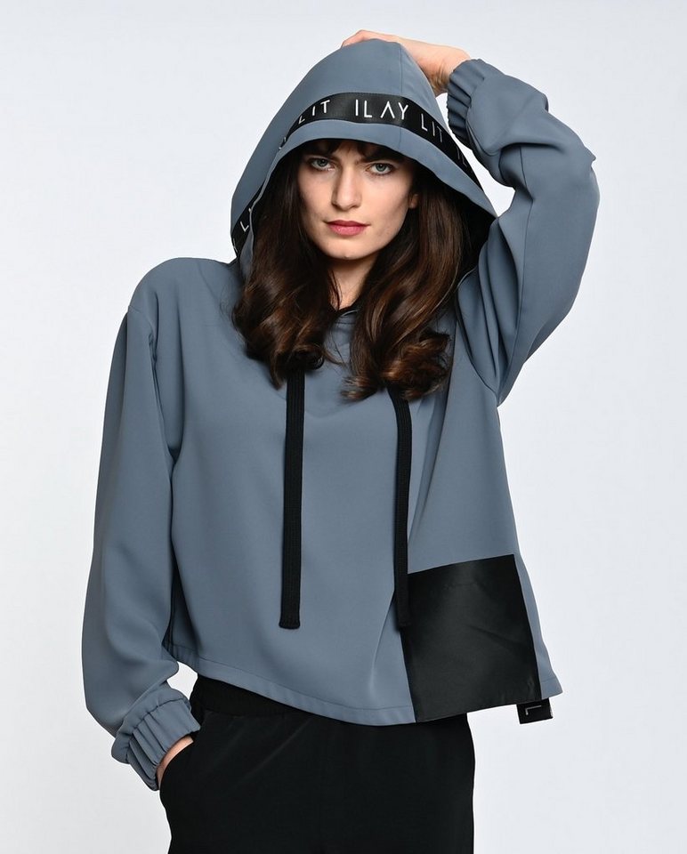 ILAY Lit Kapuzenpullover Dawn Hoodie mit Seidenkapuze, Grau von ILAY Lit