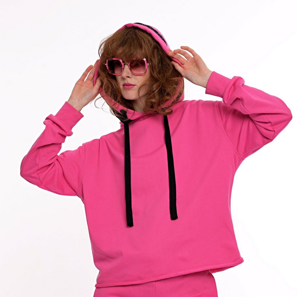 ILAY Lit Kapuzensweatshirt Holy Hoodie Fuchsia Labelband Kapuze von ILAY Lit