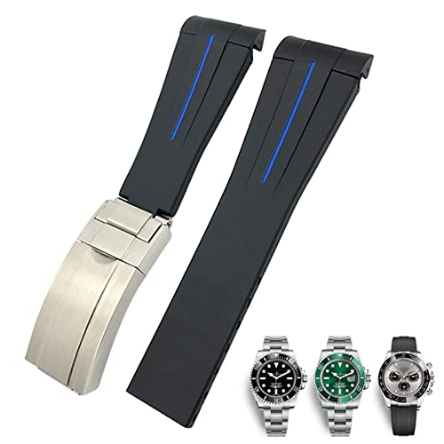 ILAZI Gummi-Uhrenarmband, 20 mm, 21 mm, passend für Submariner Rolex Daytona GMT Seiko Hamilton Sportarmband mit gebogenem Ende, 20 mm, Achat ILAZI Gummi-Uhrenarmband, 20 mm, 21 mm, passend für Submariner Rolex Daytona GMT Seiko Hamilton Sportarmband mit gebogenem Ende, 20 mm, Achat von ILAZI