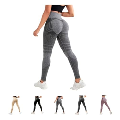 ILESTDG Cellulu Elegante Anti Cellulite Leggings™ - High Waist Kompressionshose 3D Damen (Grau,S) von ILESTDG