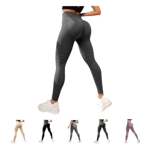 ILESTDG Cellulu Elegante Anti Cellulite Leggings™ - High Waist Kompressionshose 3D Damen (Grau-1,L) von ILESTDG
