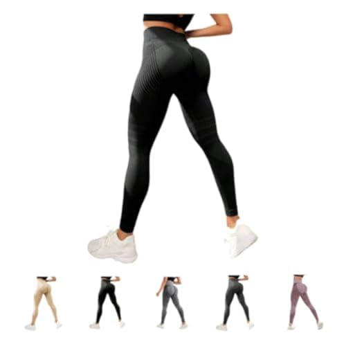 ILESTDG Cellulu Elegante Anti Cellulite Leggings™ - High Waist Kompressionshose 3D Damen (Schwarz,S) von ILESTDG