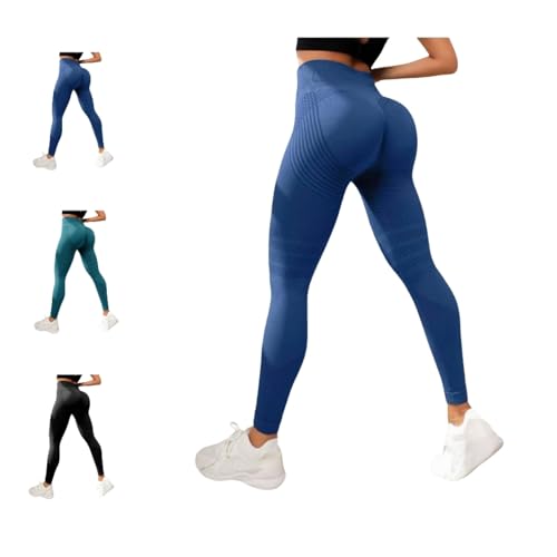 Doletics Define Body Anti Cellulite Leggings – 3D-Massage & Formende Kompressionsleggings Für Damen (Blau-1,XXL) von ILESTDG