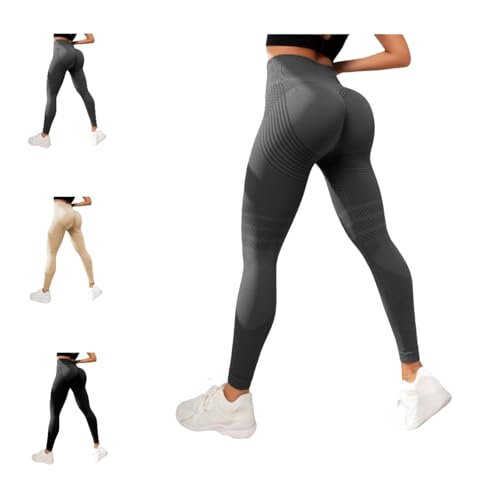 Doletics Define Body Anti Cellulite Leggings – 3D-Massage & Formende Kompressionsleggings Für Damen (Grau-1,S) von ILESTDG