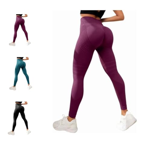 Doletics Define Body Anti Cellulite Leggings – 3D-Massage & Formende Kompressionsleggings Für Damen (Rot,S) von ILESTDG