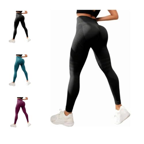 Doletics Define Body Anti Cellulite Leggings – 3D-Massage & Formende Kompressionsleggings Für Damen (Schwarz,L) von ILESTDG
