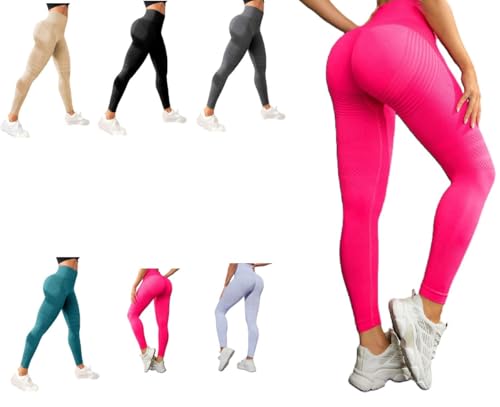Doletics Define Body Leggings-Anti Cellulite Leggings Shaping Gegen Cellulite Enge Passform 3D für Damen (M,Rosenrot) von ILESTDG