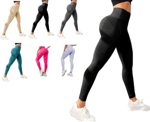 Doletics Define Body Leggings-Anti Cellulite Leggings Shaping Gegen Cellulite Enge Passform 3D für Damen (M,Schwarz) von ILESTDG