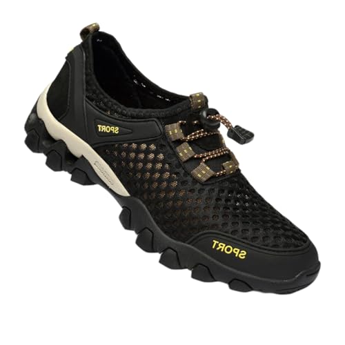 ILESTDG Orthotrekking - Ergonomischer Schmerzlindernder Trekking Wanderschuh, Wasserfester Barfuß-Trekkingschuh (Schwarz,43) von ILESTDG