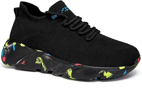 ILESTDG Diabetiker Sneaker Herren Damen Extra Weit Orthopädische Schuhe Mit Memory Foam Sohle Elevator Walkingschuhe Mit Memory Foam (Tarnung,41) von ILESTDG