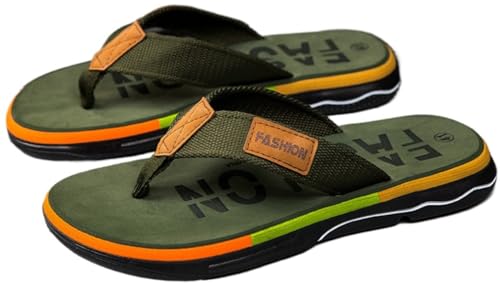 ILESTDG Herren Flip Flop, Freizeit Rutschfeste Strandschuhe Sports Sandalen Surfen Zehentrenner,Surfen Badelatschen Für Strand, Pool Und Freizeitkleidung (Grün,43) von ILESTDG