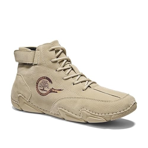 ILESTDG Herren Wanderschuhe Expert,Ergonomische,Schmerzfreie,wasserdichte Barfußschuhe Für Herbst/Winter (Beige,44) von ILESTDG