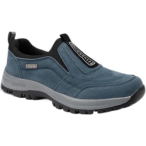 ILESTDG OrthoMotion Naturstep Orthopädische Schuhe Herren, Ortho Trekking Schuhe Ergonomischer Schuh Zur Schmerzlinderung Leichte rutschfeste Sneakers Unisex Für Outdoor Fitness Und Alltag (Blau,46) von ILESTDG