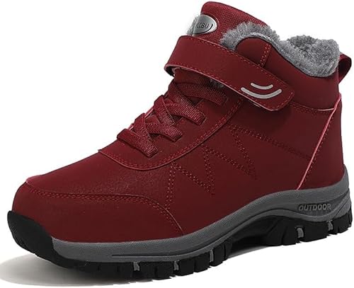 ILESTDG OrthoRelief Stiefel - Ergonomischer Klettverschluss-Stiefel mit großzügigem Zehen- und Fersenbereich, Orthopädische Schuhe (Rot,39) von ILESTDG
