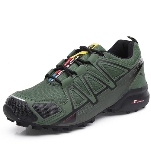 ILESTDG OrthoTrekking - Ergonomischer Schmerzlindernder Trekking U. Wanderschuh, Trekking- & Wanderschuhe FüR Herren Für Bergtouren Und Trekking (9-1Militärgrün,45 EU) von ILESTDG