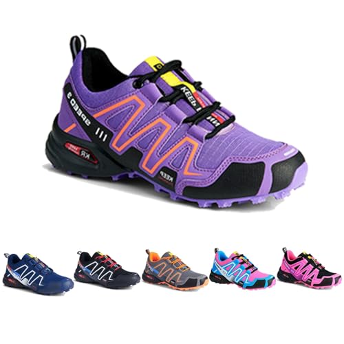 ILESTDG Orthotrekking Damen Wanderschuhe-Trekking & Wanderschuhe Ergonomische Schmerzlinderung,Anti-Rutsch Stoßdämpfung, Bequem Und Atmungsaktiv,Ideal Für Outdoor,Berge & Reiten (Lila,38) von ILESTDG