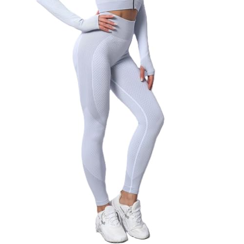 ILESTDG Proshiny™ Thermische Zyklusformende Cellulite Leggings, Kompressionsleggins Damen Tummy Control Gym Sporthose Booty Lifting Blickdicht High Waist (grau,XL) von ILESTDG