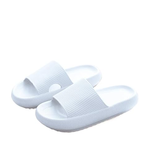ILESTDG Pummis Original Unisex Cloud Shoes Pillow Slippers with Thick Soft Non-Slip Sole (40/41,Weiß 5) von ILESTDG