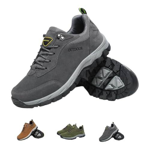 ILESTDG Wanderschuhe Herren Wasserdicht | Orthopädische Trekkingschuhe Unisex | Outdoor & Laufschuhe (Gray,44) von ILESTDG