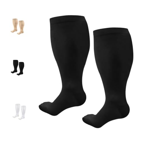 Wielbert™ Strümpfe L - Kompressionsstrümpfe Für Schmerzfreie Beine Und FüBe, Stützstrümpfe Herren Damen (4XL,Schwarz(4paar)) von ILESTDG