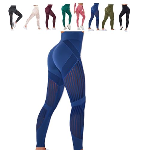 Wolff Anti Cellulite Leggings Compression Atmungsaktiv für Damen (Blau,M) von ILESTDG