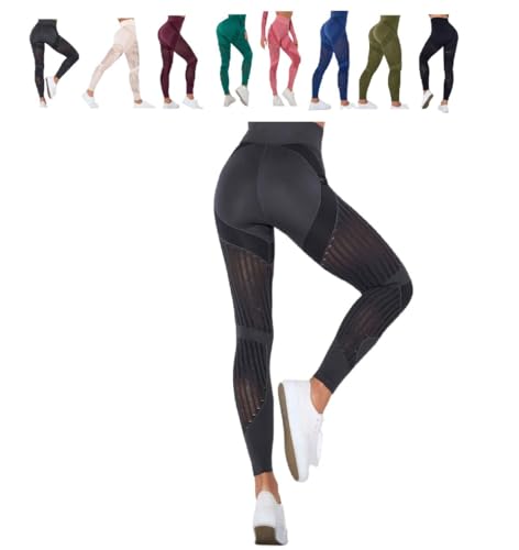 Wolff Anti Cellulite Leggings Compression Atmungsaktiv für Damen (Dunkelgrau,XS) von ILESTDG