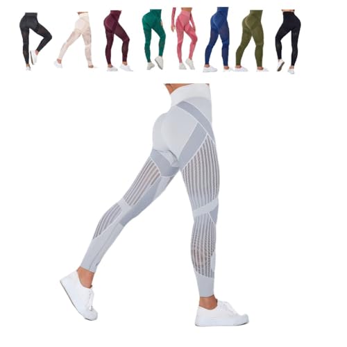 Wolff Anti Cellulite Leggings Compression Atmungsaktiv für Damen (Hellgrau,M) von ILESTDG