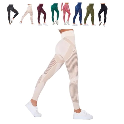 Wolff Anti Cellulite Leggings Compression Atmungsaktiv für Damen (Khaki,L) von ILESTDG