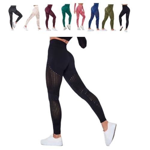 Wolff Anti Cellulite Leggings Compression Atmungsaktiv für Damen (Schwarz,S) von ILESTDG
