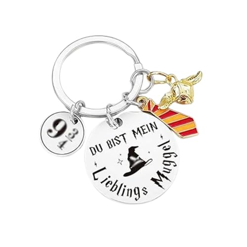 ILMFMY Harry Potter Schlüsselanhänger | Magischer Muggel Schmuck mit Hogwarts Design – Geschenkidee zu Ostern, Geburtstag oder Abschlusszeit für Frauen von ILMFMY
